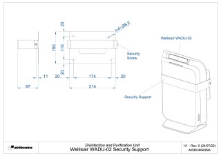Dimensiones Soporte de Seguridad Wellisair